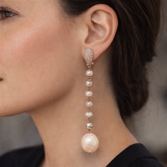 Orecchini Cianfrone Gioielli Donna in Argento Perla CRISOR005 - CRISOR005